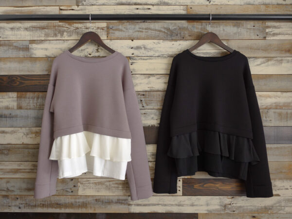 CHIFFON COMBINATION PULLOVER/AULA AILA（アウラアイラ）