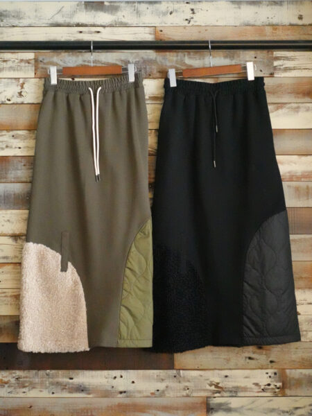 キルティング✖️ボア裏毛フレアスカート