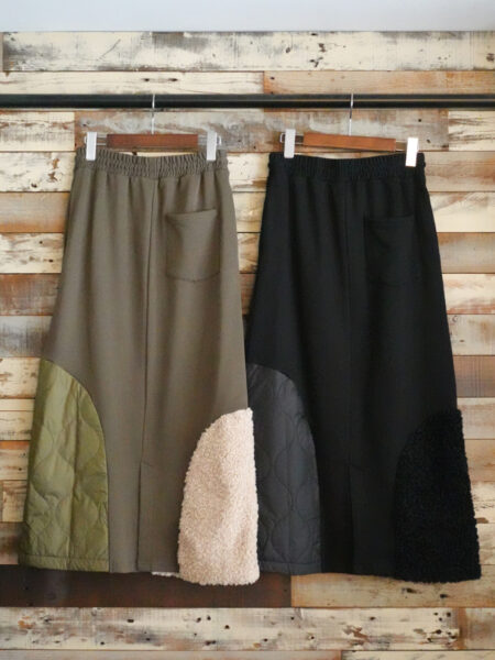 キルティング✖️ボア裏毛フレアスカート