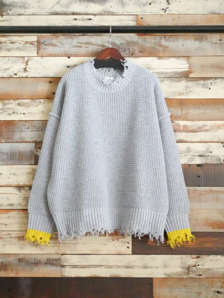 ダメージルーズニット／Edit by YECCA VECCA(エディットバイイエッカヴェッカ)