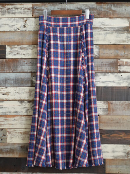 チェック柄フリンジスカート