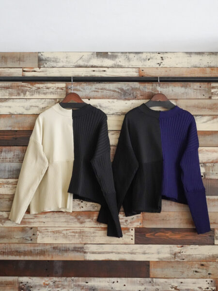 2WAYバイカラーニットカーディガン／OSMOSIS (オズモーシス)