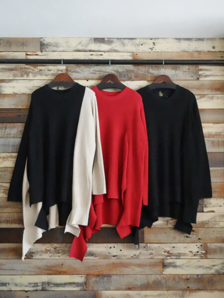 イレギュラーヘムロングニットプルオーバー/OSMOSIS (オズモーシス)