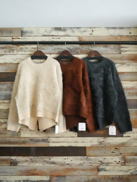 リバーシブル起毛ニットプルオーバー/OSMOSIS (オズモーシス)