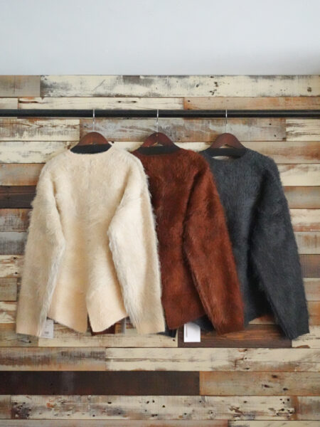 リバーシブル起毛ニットプルオーバー/OSMOSIS (オズモーシス)