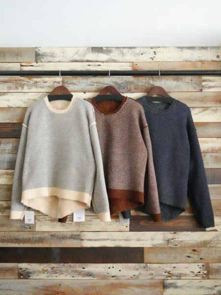 リバーシブル起毛ニットプルオーバー/OSMOSIS (オズモーシス)