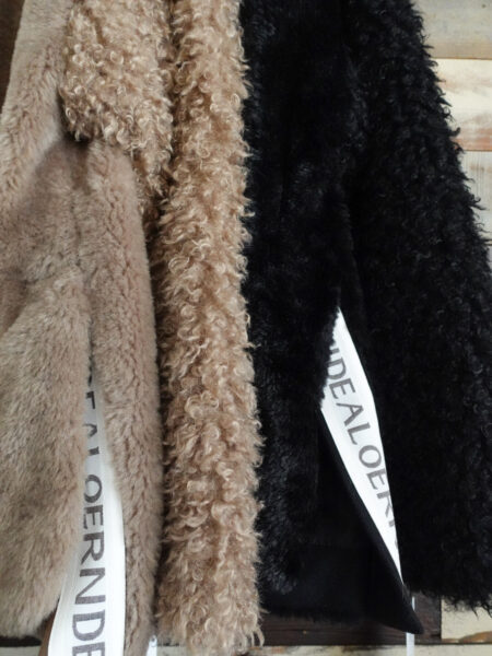 サイドスリットロゴファーブルゾン/アップ