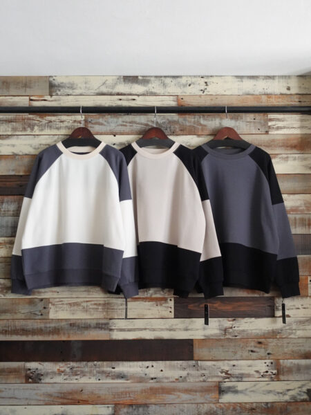 裏起毛配色プルオーバー