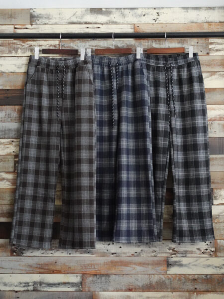 裏起毛チェック柄パンツ