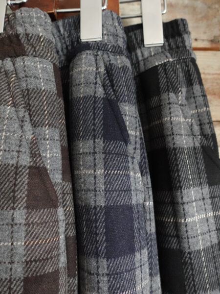 裏起毛チェック柄パンツ