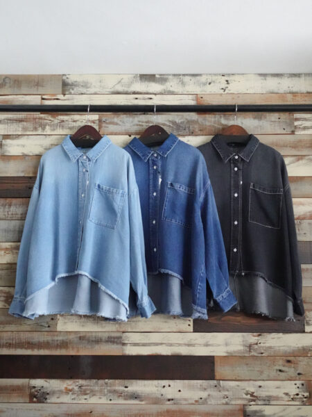 セルロースデニムビッグシャツ/OSMOSIS (オズモーシス)