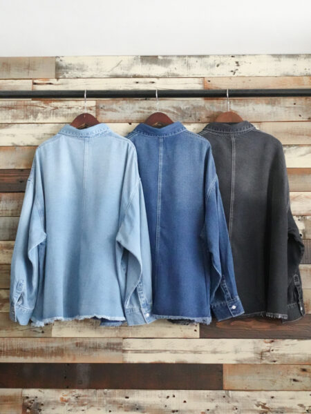 セルロースデニムビッグシャツ／OSMOSIS (オズモーシス)