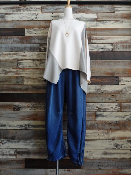 セルロースデニムタックパンツ／OSMOSIS (オズモーシス)／コーディネート