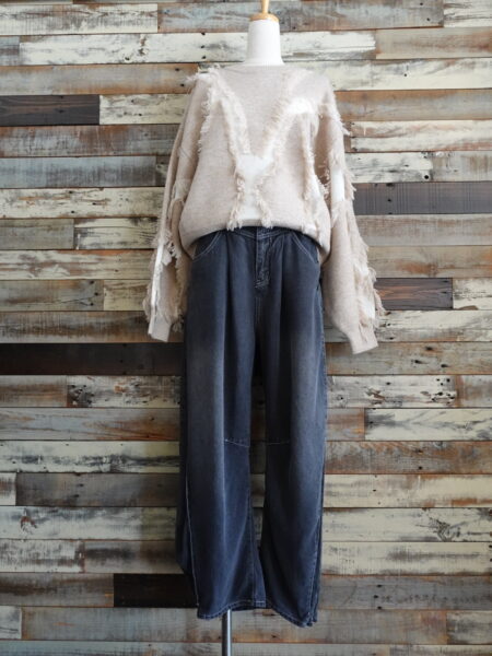 セルロースデニムタックパンツ／OSMOSIS (オズモーシス)／コーディネート