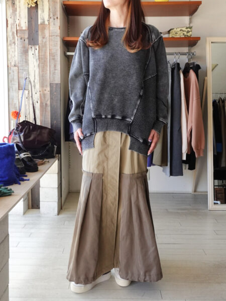 裏毛切替プルオーバー/OSMOSIS (オズモーシス)/コーディネート着用