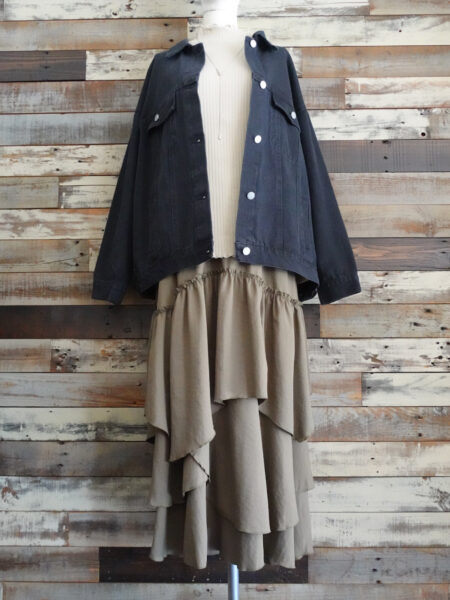 デニムオーバージャケット/コーディネート