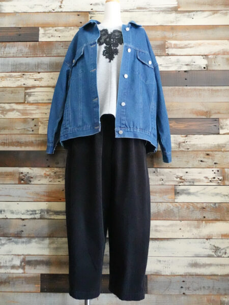 デニムオーバージャケット/コーディネート