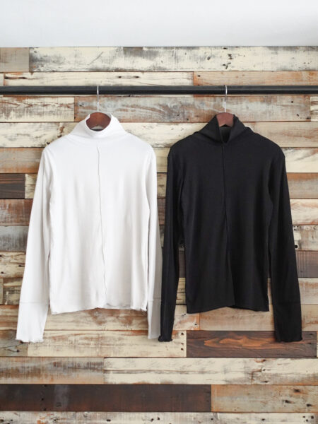 メローガーゼハイネック長袖Tシャツ/OSMOSIS(オズモーシス)