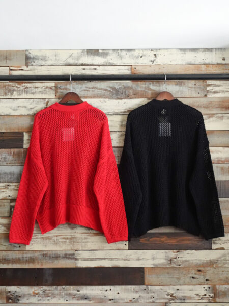 ポロカラーメッシュニットカーディガン／OSMOSIS (オズモーシス)