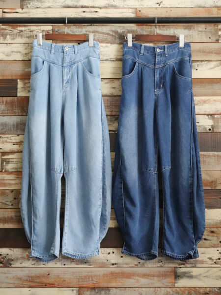 セルロースデニムタックパンツ