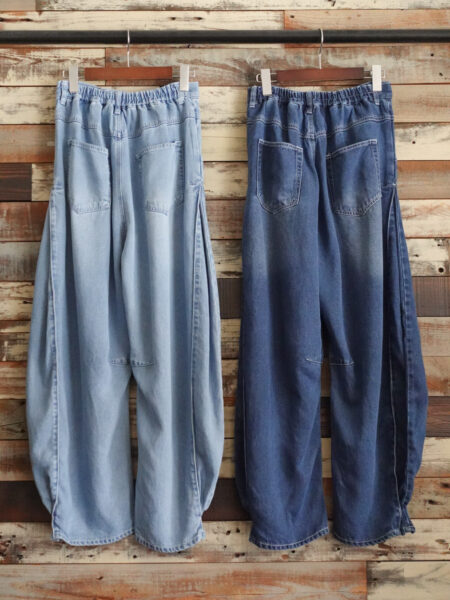 セルロースデニムタックパンツ