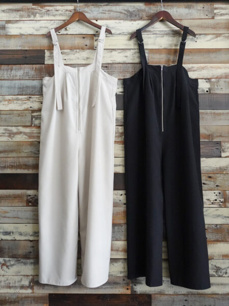 フロントZIPタックサロペット