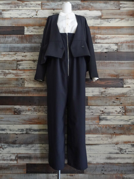 フロントZIPタックサロペット／コーディネート