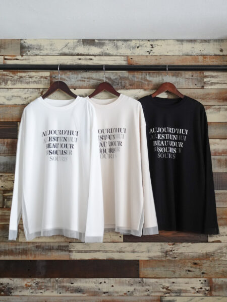 チュールレイヤードロゴTシャツ
