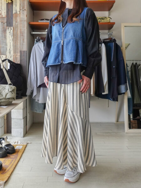 ストライプマーメイドスカート／OSMOSIS (オズモーシス)／コーディネート