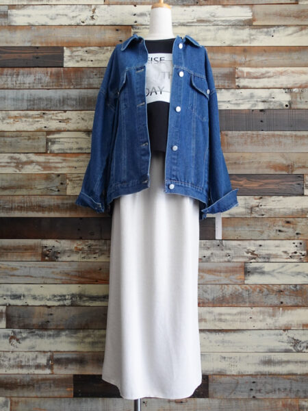 リブタイトスカート／コーデ