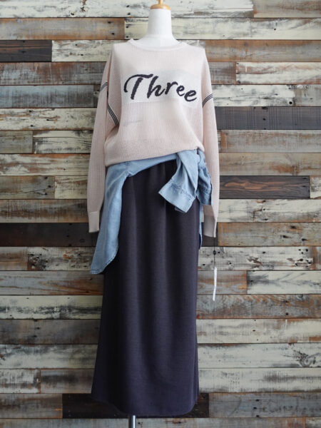 リブタイトスカート／コーデ