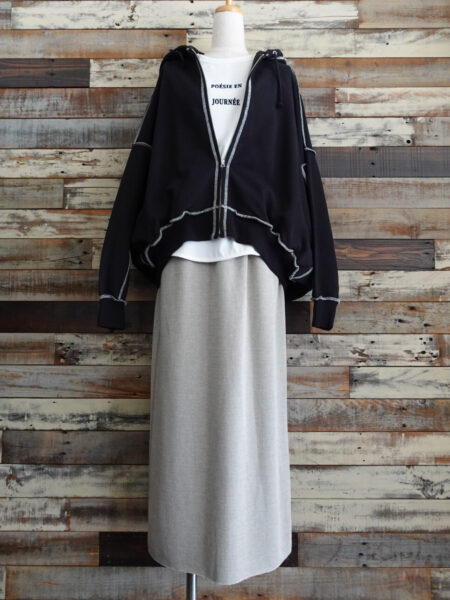 リブタイトスカート／コーデ