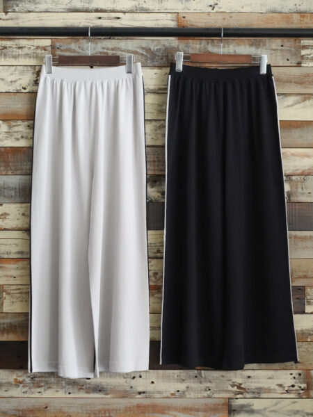 配色ラインニットパンツ／OSMOSIS (オズモーシス)