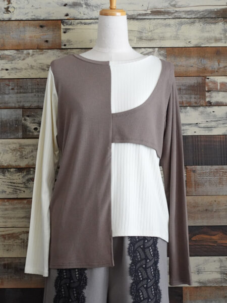 2WAY配色テレコプルオーバー／OSMOSIS (オズモーシス)