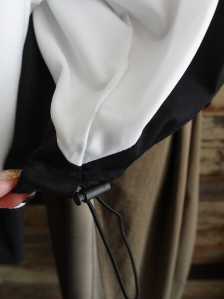 袖シフォン切替プルオーバー