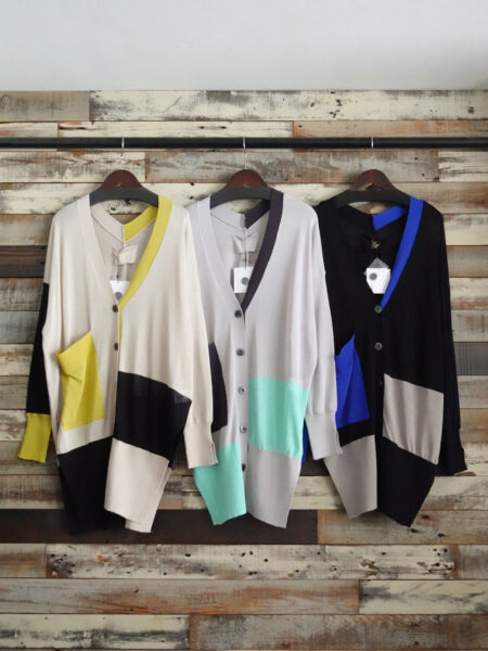 カラーブロックニットカーディガン／OSMOSIS(オズモーシス)