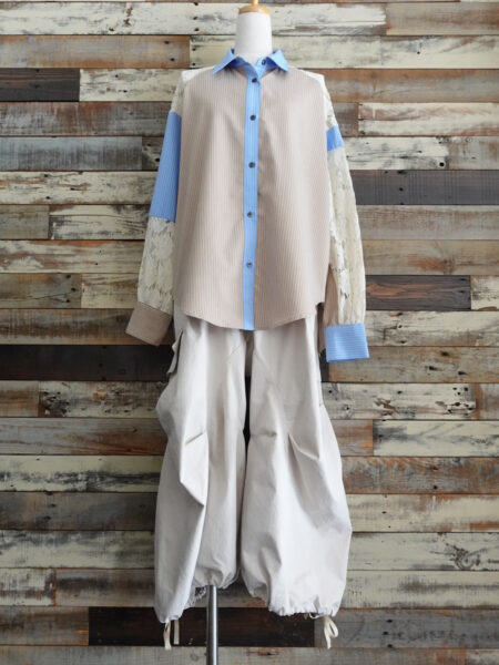 レース切替シャツブラウス／OSMOSIS(オズモーシス)／コーディネート