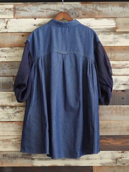 バルーンハーフスリーブデニムシャツ