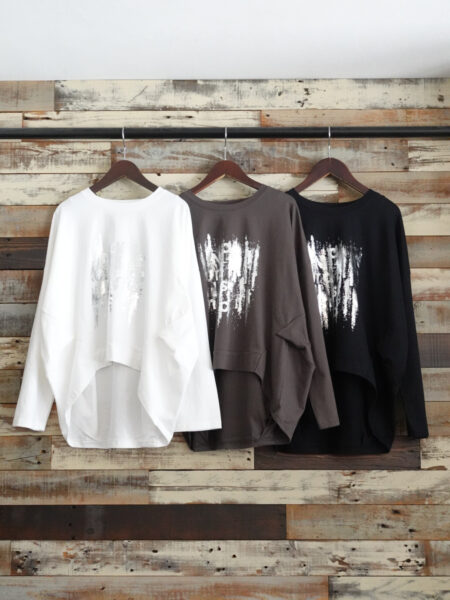 サイドタックコクーンプリントTシャツ/OSMOSIS(オズモーシス)